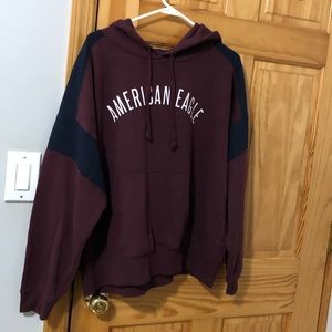 American eagle burgundy hoodie sz XL